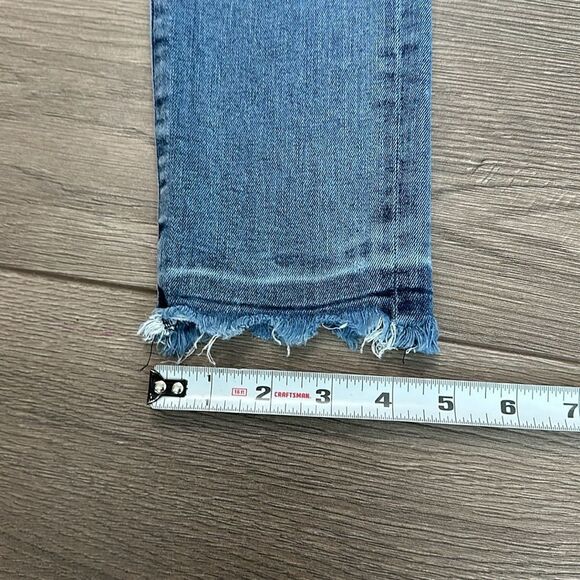 Agolde‎ High Rise Crop Stretch Skinny Blue Jeans Size 25 - Picture 10 of 12